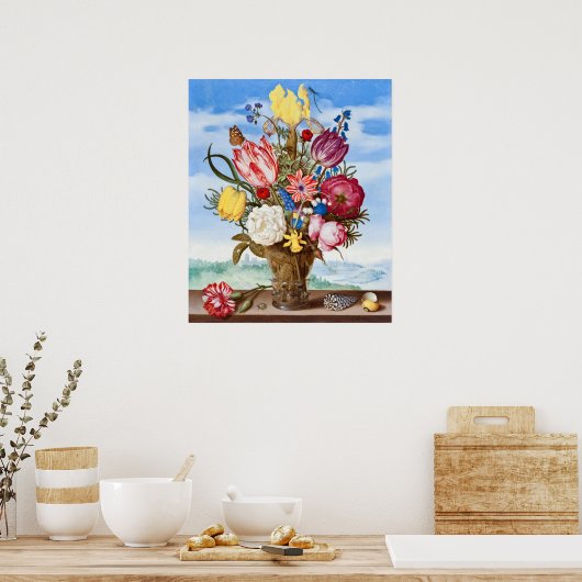 Vintage Blume Poster (Küche)