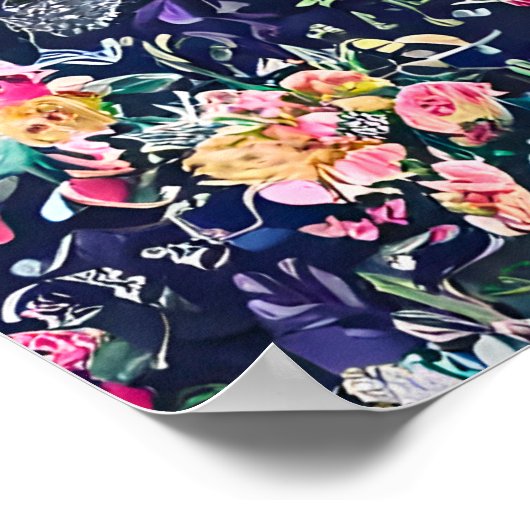 Vintage Blume Poster (Ecke)