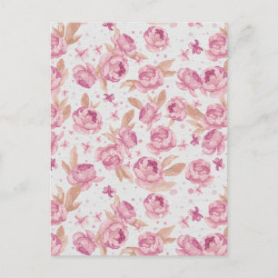 Vintage Blume Postkarte