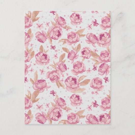 Vintage Blume Postkarte (Vorderseite)