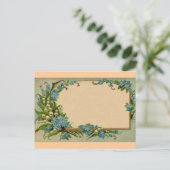 Vintage Blume Postkarte (Stehend Vorderseite)