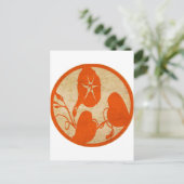 Vintage Blume Postkarte (Stehend Vorderseite)