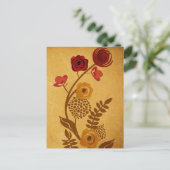 Vintage Blume Postkarte (Stehend Vorderseite)