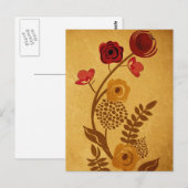 Vintage Blume Postkarte (Vorne/Hinten)