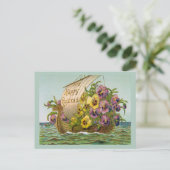 Vintage Blume Postkarte (Stehend Vorderseite)