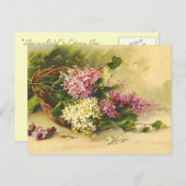 Vintage Blume Postkarte (Vorne/Hinten)