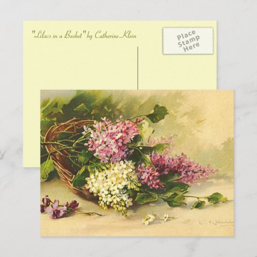 Vintage Blume Postkarte (Vorne/Hinten)