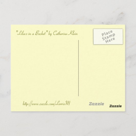 Vintage Blume Postkarte (Rückseite)