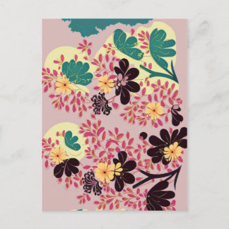 Vintage Blume Postkarte