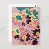 Vintage Blume Postkarte (Vorne/Hinten)