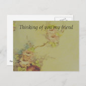 Vintage Blume Postkarte (Vorne/Hinten)