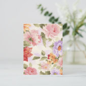 Vintage Blume Postkarte (Stehend Vorderseite)