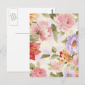 Vintage Blume Postkarte (Vorne/Hinten)