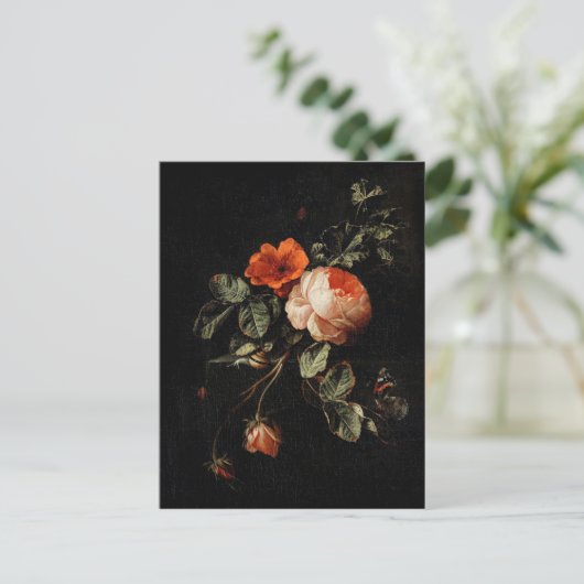 Vintage Blume Postkarte (Stehend Vorderseite)