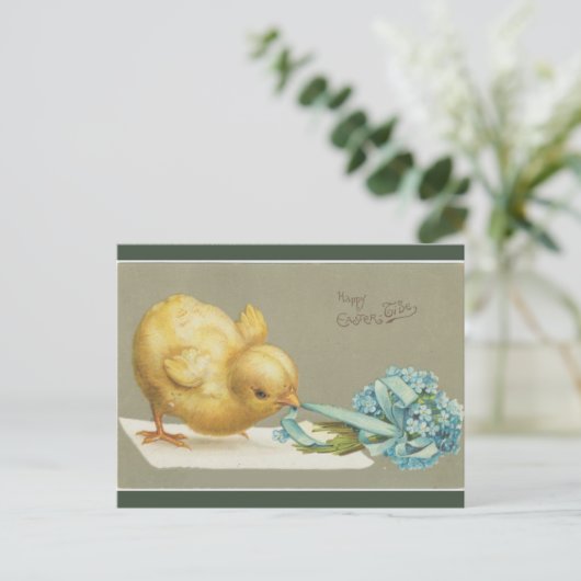 Vintage Blume Postkarte (Stehend Vorderseite)