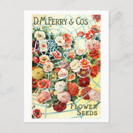 Vintage Blume Postkarte