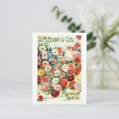 Vintage Blume Postkarte (Stehend Vorderseite)