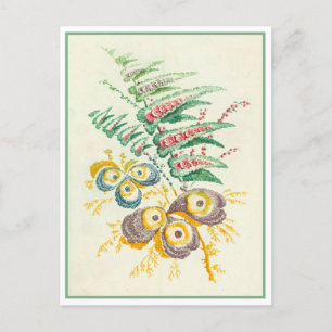 Vintage Blume Postkarte