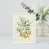 Vintage Blume Postkarte (Stehend Vorderseite)