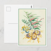 Vintage Blume Postkarte (Vorne/Hinten)