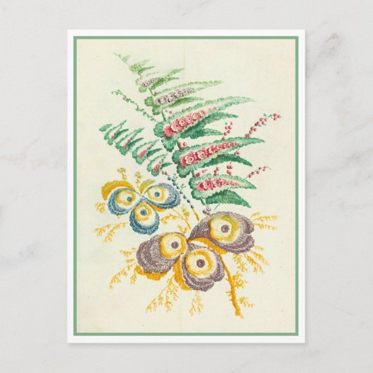 Vintage Blume Postkarte (Vorderseite)