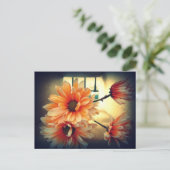 Vintage Blume Postkarte (Stehend Vorderseite)
