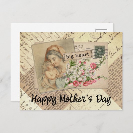 Vintage Blume Postkarte (Vorne/Hinten)