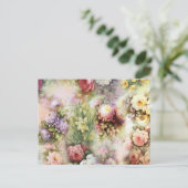 Vintage Blume Postkarte (Stehend Vorderseite)