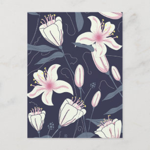 Vintage Blume Postkarte