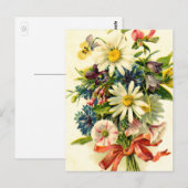 Vintage Blume Postkarte (Vorne/Hinten)