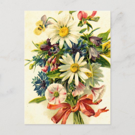 Vintage Blume Postkarte (Vorderseite)