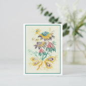 Vintage Blume Postkarte (Stehend Vorderseite)