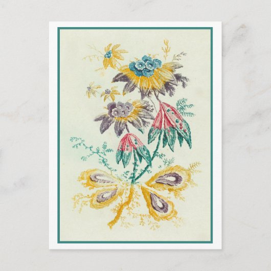 Vintage Blume Postkarte (Vorderseite)