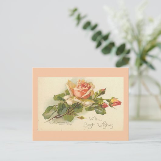 Vintage Blume Postkarten (Stehend Vorderseite)