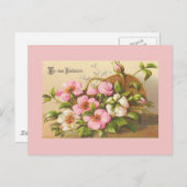 Vintage Blume Postkarten (Vorne/Hinten)
