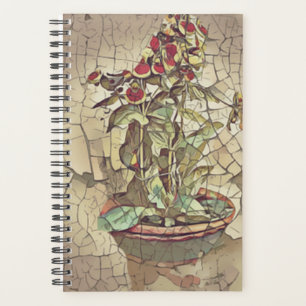 Vintage Blume Pot und Blume Planer