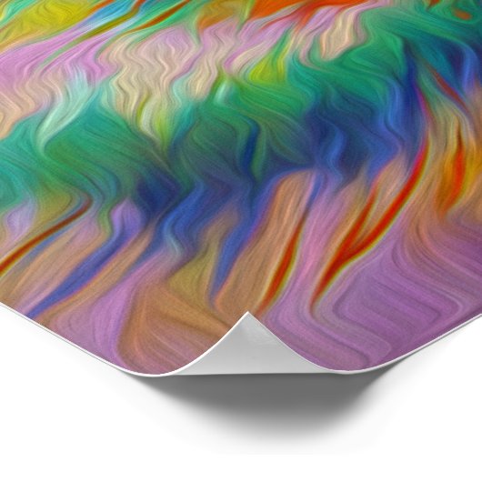 Vintage Blume Power Cat Art Poster (Ecke)