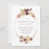 Vintage Blume  Probe Abendessen Einladung (Vorderseite)