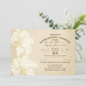 Vintage Blume Probe Dinner Einladungen (Stehend Vorderseite)