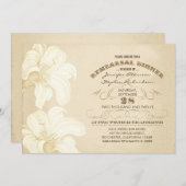Vintage Blume Probe Dinner Einladungen (Vorne/Hinten)