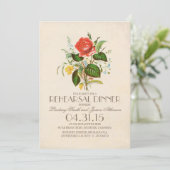 Vintage Blume Probe Einladung (Stehend Vorderseite)