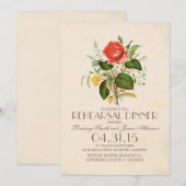 Vintage Blume Probe Einladung (Vorne/Hinten)