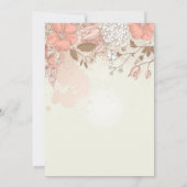 Vintage Blume Quinceañera Einladung (Rückseite)