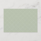 Vintage Blume RahmenWedelinformationen Begleitkarte (Rückseite)