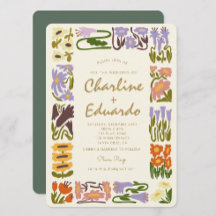 Vintage Blume Retro Hochzeit