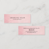 Vintage Blume Rosa Beruflich Mini Visitenkarte (Vorne/Hinten)