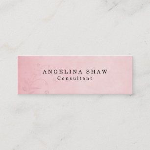 Vintage Blume Rosa Beruflich Mini Visitenkarte