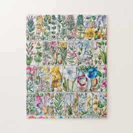 Vintage Blume Rosa Natur Einzigartiger Spaß Kunst Puzzle