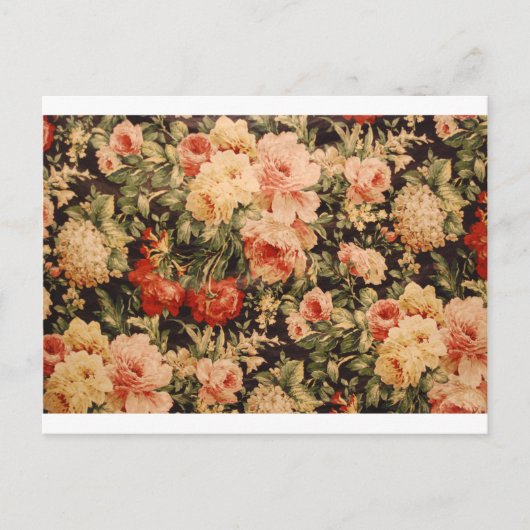 Vintage Blume Rose Textur 900er Jahre Postkarte (Vorderseite)