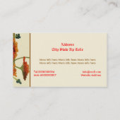 Vintage Blume Rot Orange Visitenkarte (Rückseite)